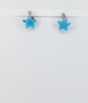 boucles d'oreilles clips étoile bleue  P22