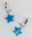 boucles d'oreilles clips étoile bleue  P22