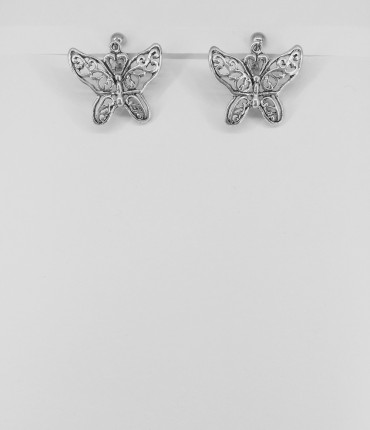 boucles d'oreilles clips papillon