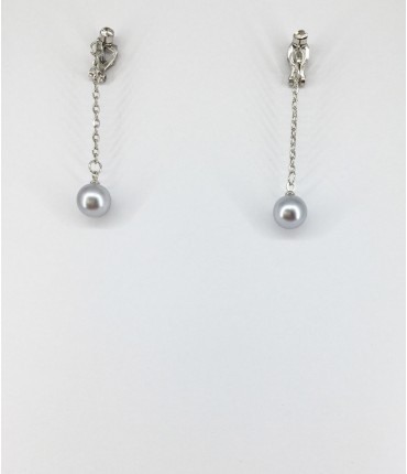 Boucles d'oreilles clips perles